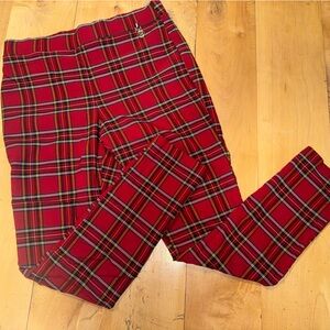 Tommy Hilfiger Red Plaid Women’s Stretch Pants Size 12
